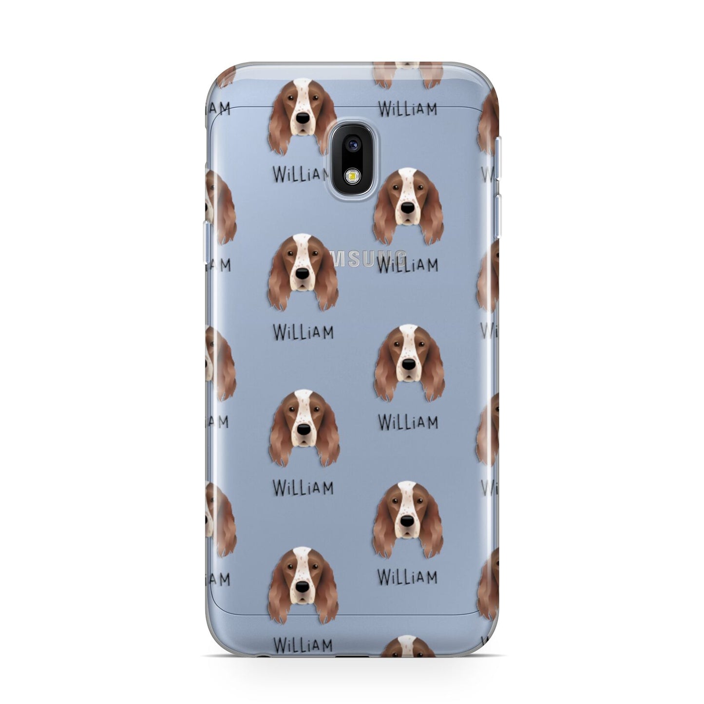 Irish Red White Setter Icon with Name Samsung Galaxy J3 2017 Case