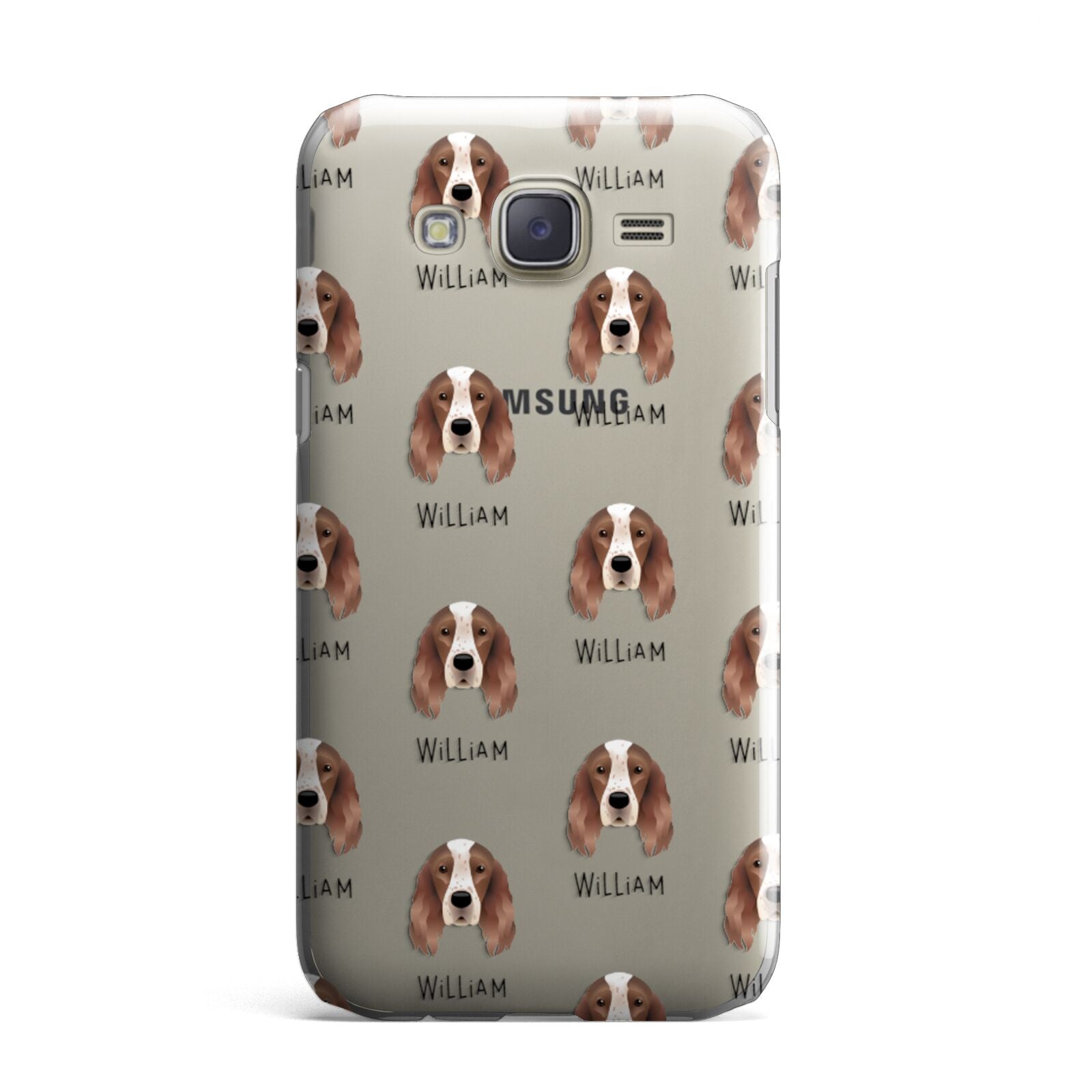 Irish Red White Setter Icon with Name Samsung Galaxy J7 Case