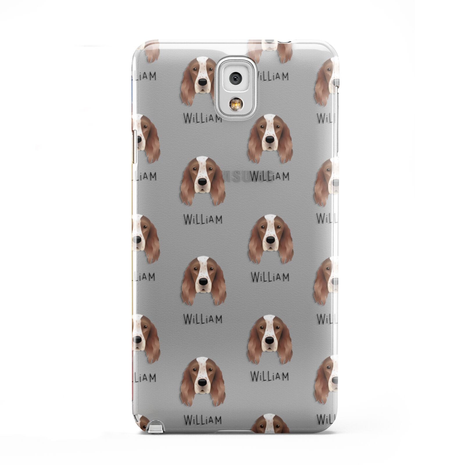 Irish Red White Setter Icon with Name Samsung Galaxy Note 3 Case