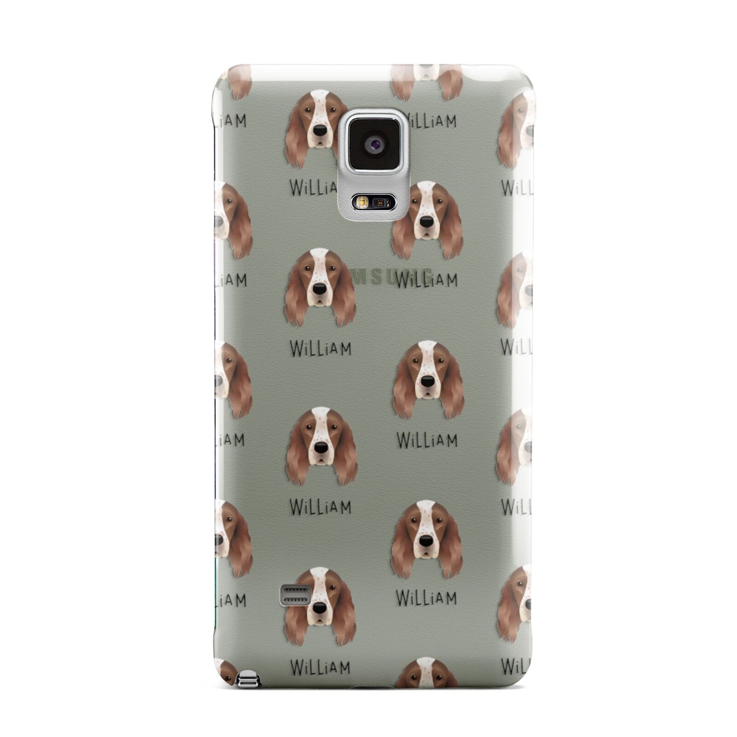 Irish Red White Setter Icon with Name Samsung Galaxy Note 4 Case