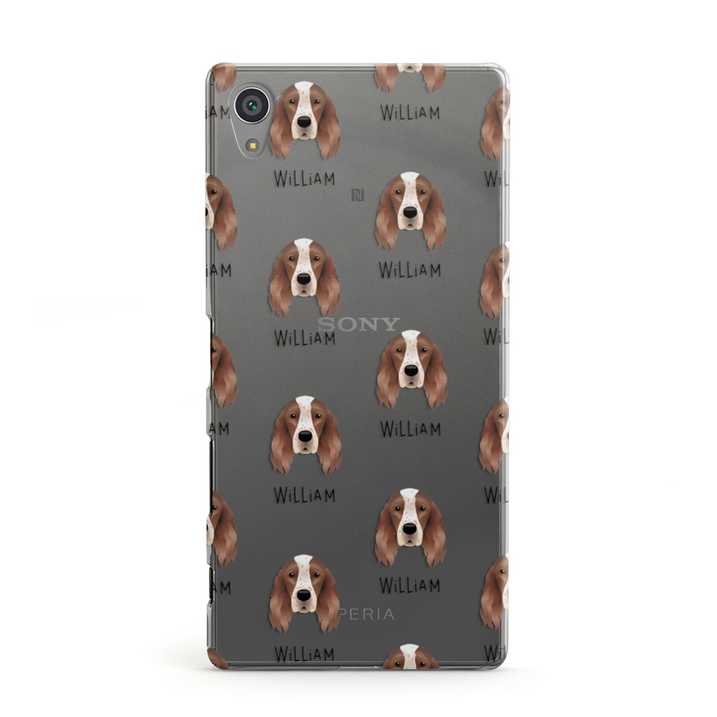 Irish Red White Setter Icon with Name Sony Xperia Case