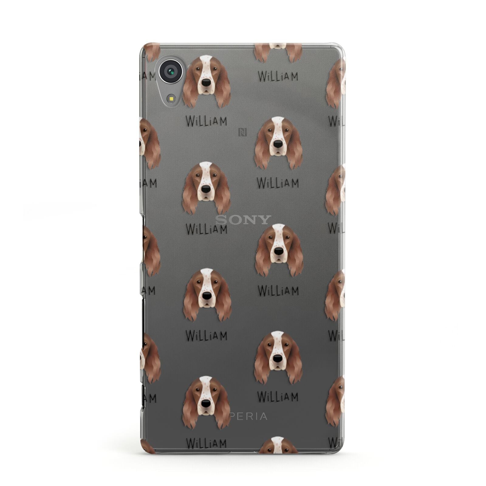 Irish Red White Setter Icon with Name Sony Xperia Case