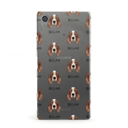 Irish Red White Setter Icon with Name Sony Xperia Case