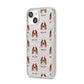 Irish Red White Setter Icon with Name iPhone 14 Glitter Tough Case Starlight Angled Image
