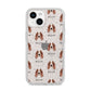 Irish Red White Setter Icon with Name iPhone 14 Glitter Tough Case Starlight