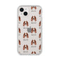 Irish Red White Setter Icon with Name iPhone 14 Plus Clear Tough Case Starlight