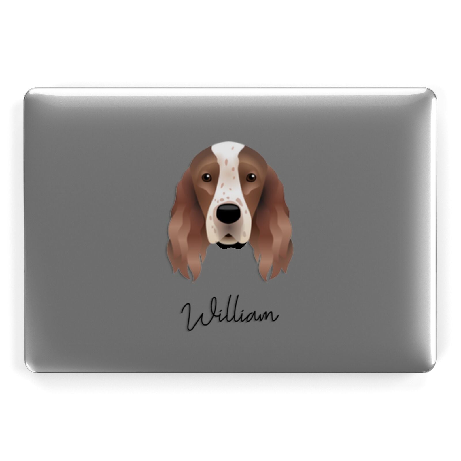 Irish Red White Setter Personalised Apple MacBook Case