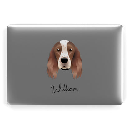 Irish Red White Setter Personalised Apple MacBook Case