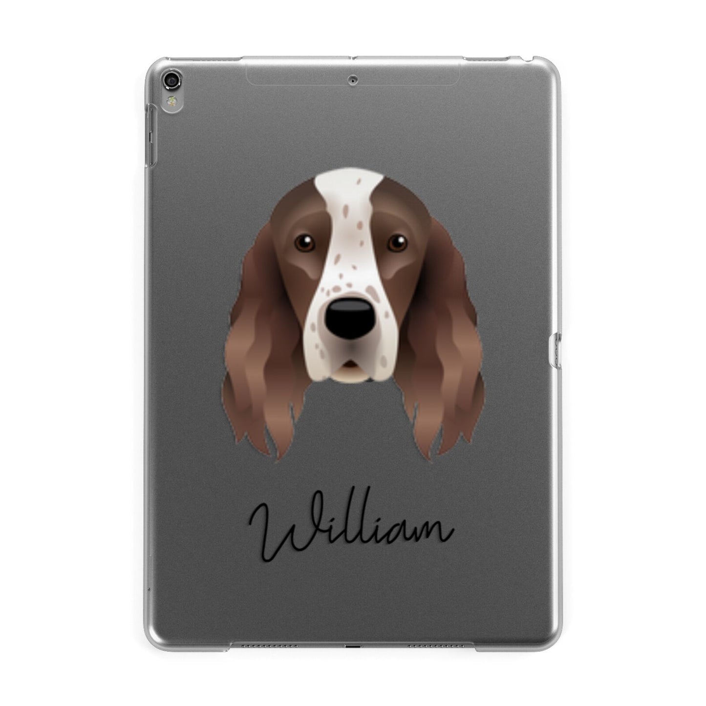 Irish Red White Setter Personalised Apple iPad Grey Case