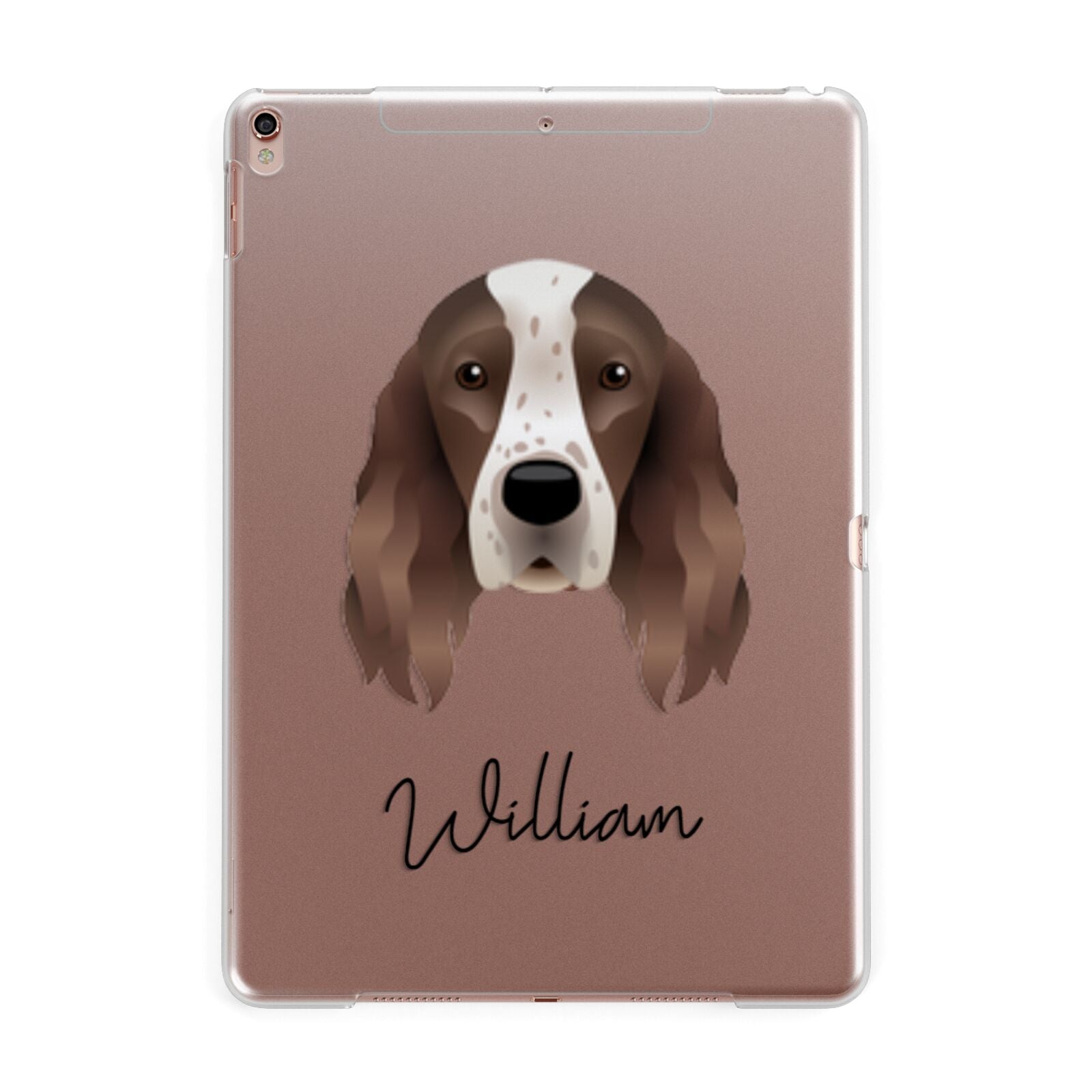 Irish Red White Setter Personalised Apple iPad Rose Gold Case