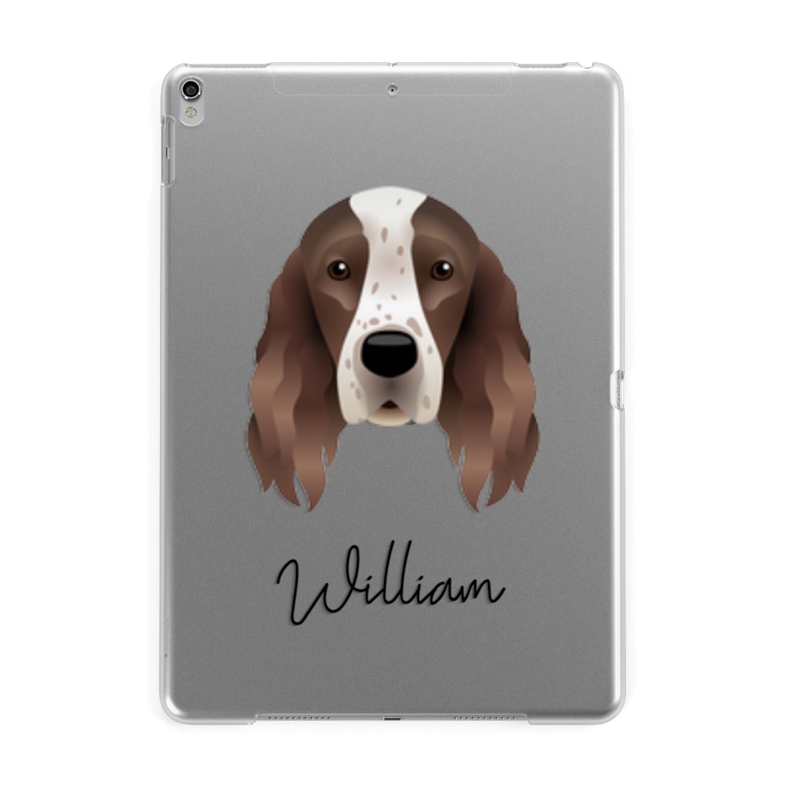 Irish Red White Setter Personalised Apple iPad Silver Case