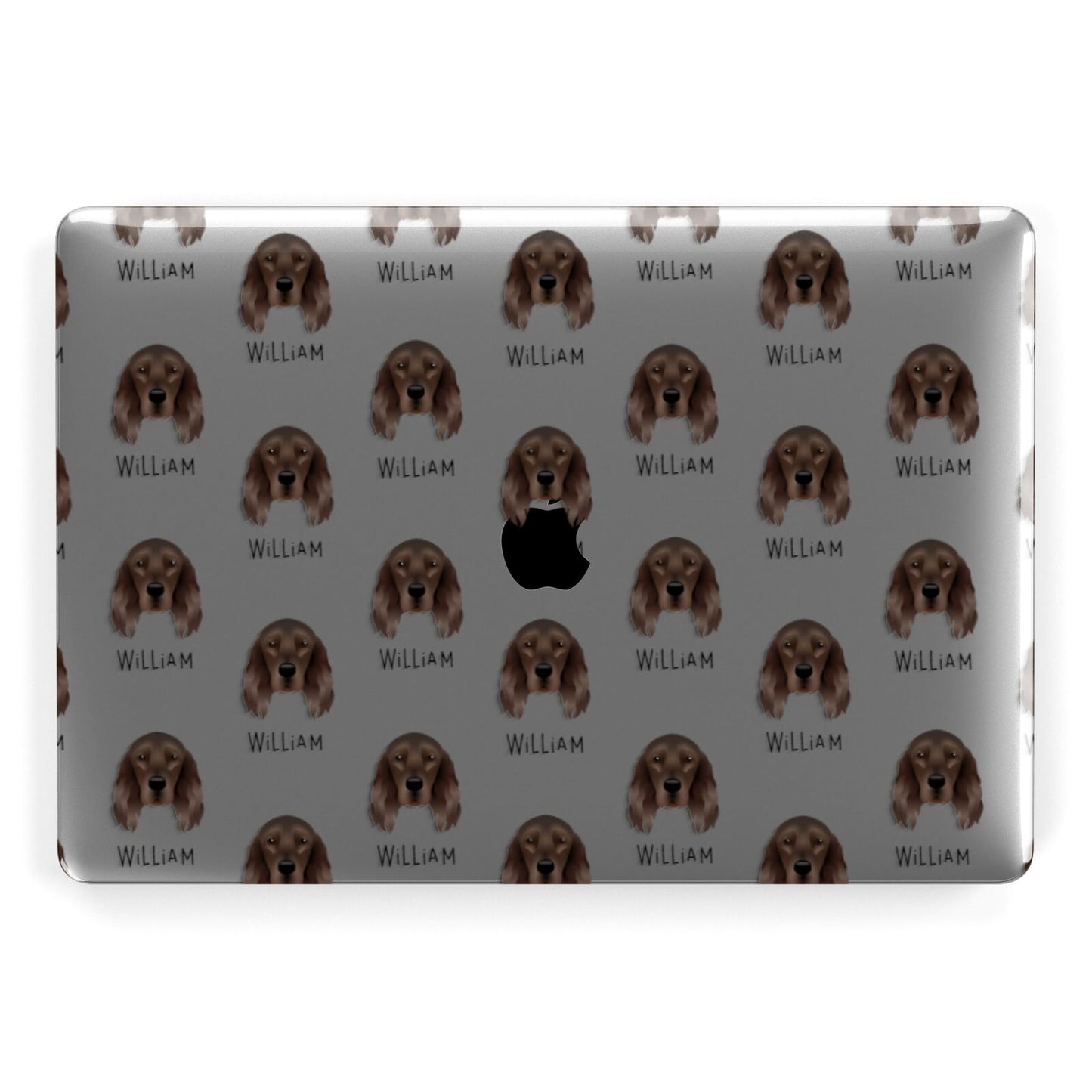 Irish Setter Icon with Name Apple MacBook Case