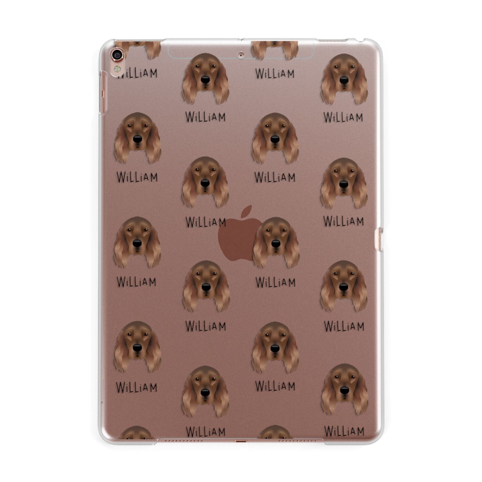 Irish Setter Icon with Name Apple iPad Rose Gold Case