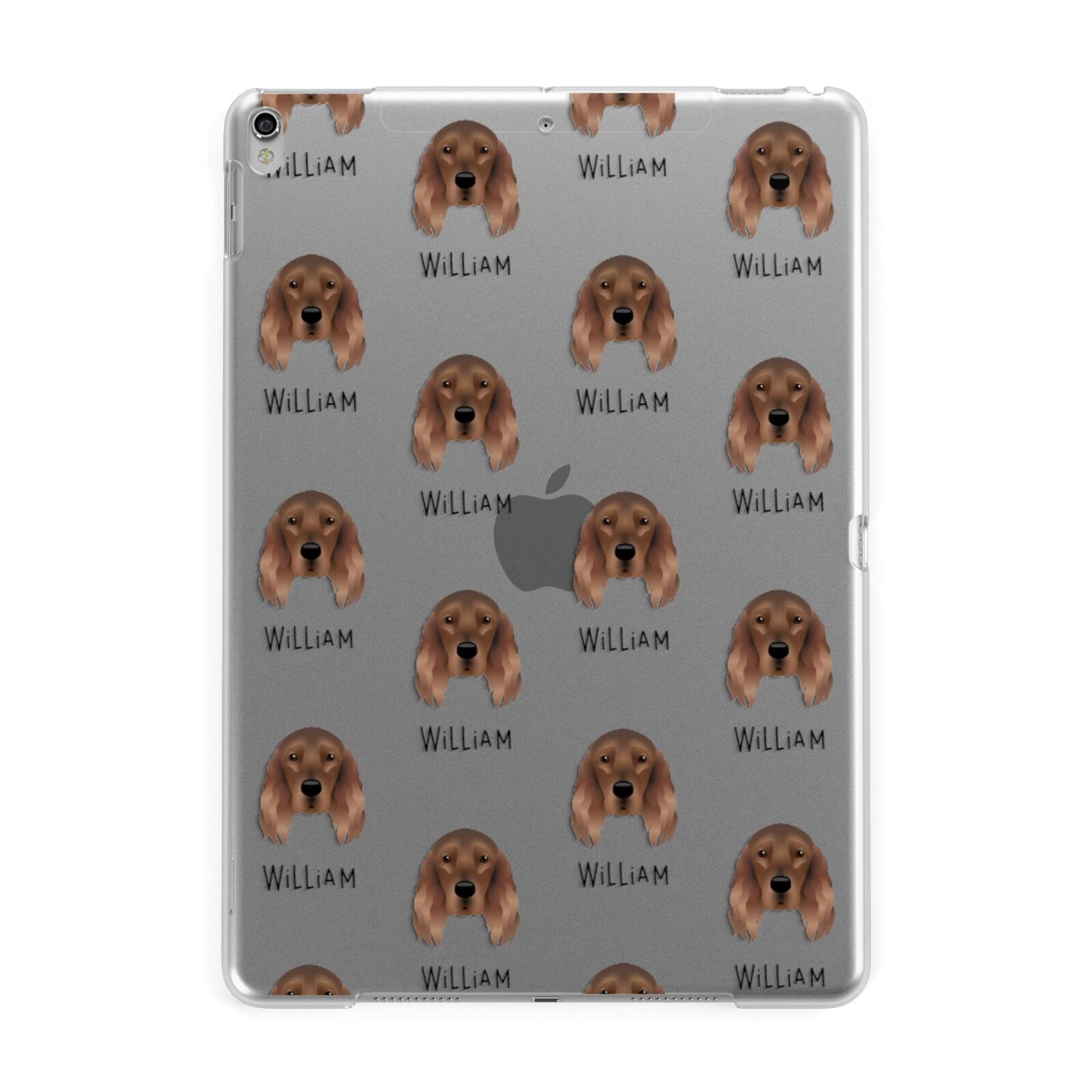 Irish Setter Icon with Name Apple iPad Silver Case