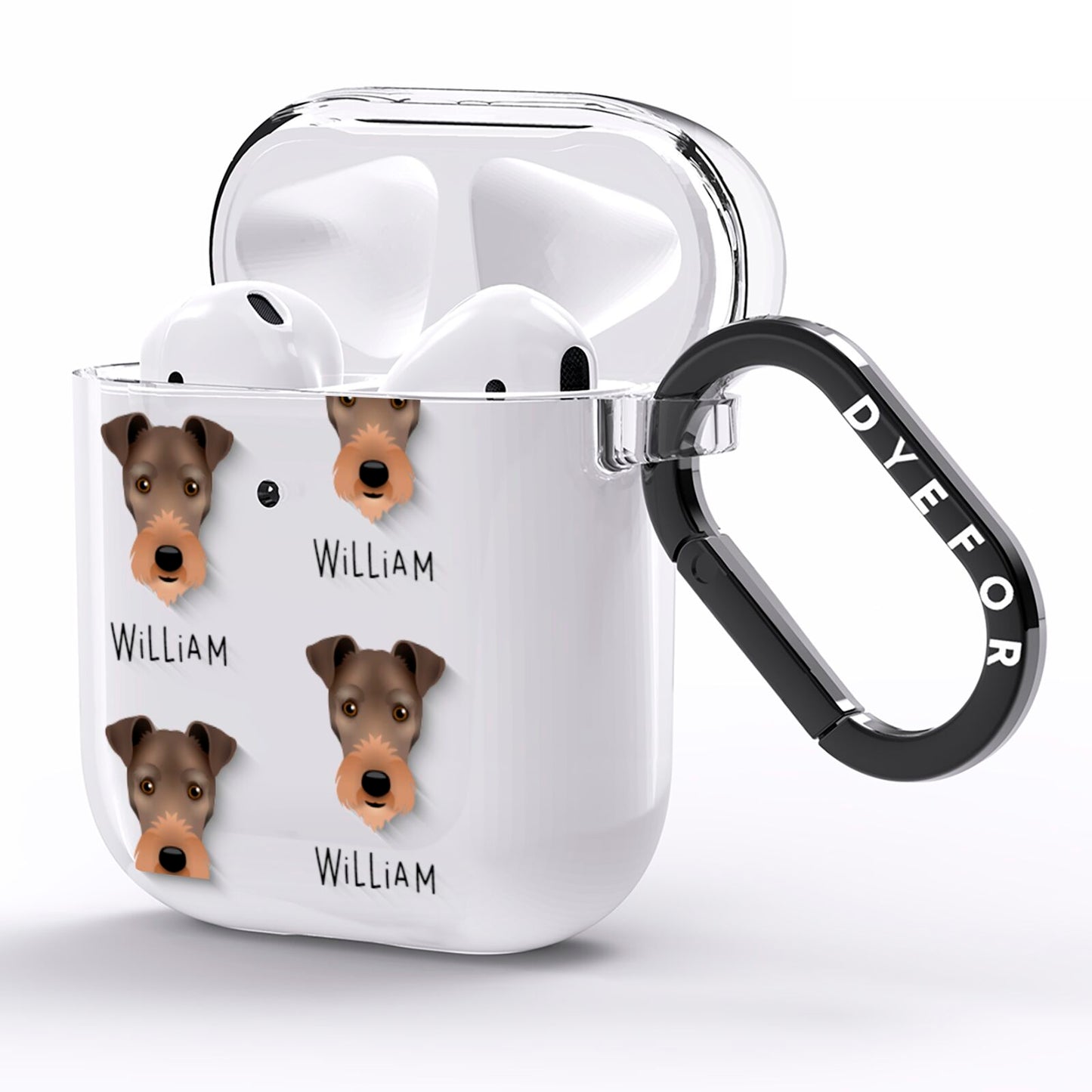 Irish Terrier Icon with Name AirPods Clear Case Side Image
