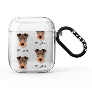 Irish Terrier Icon with Name AirPods Case