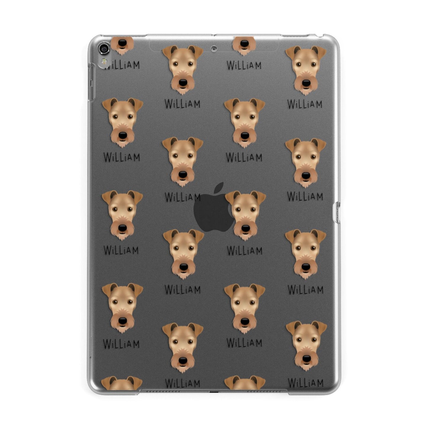 Irish Terrier Icon with Name Apple iPad Grey Case