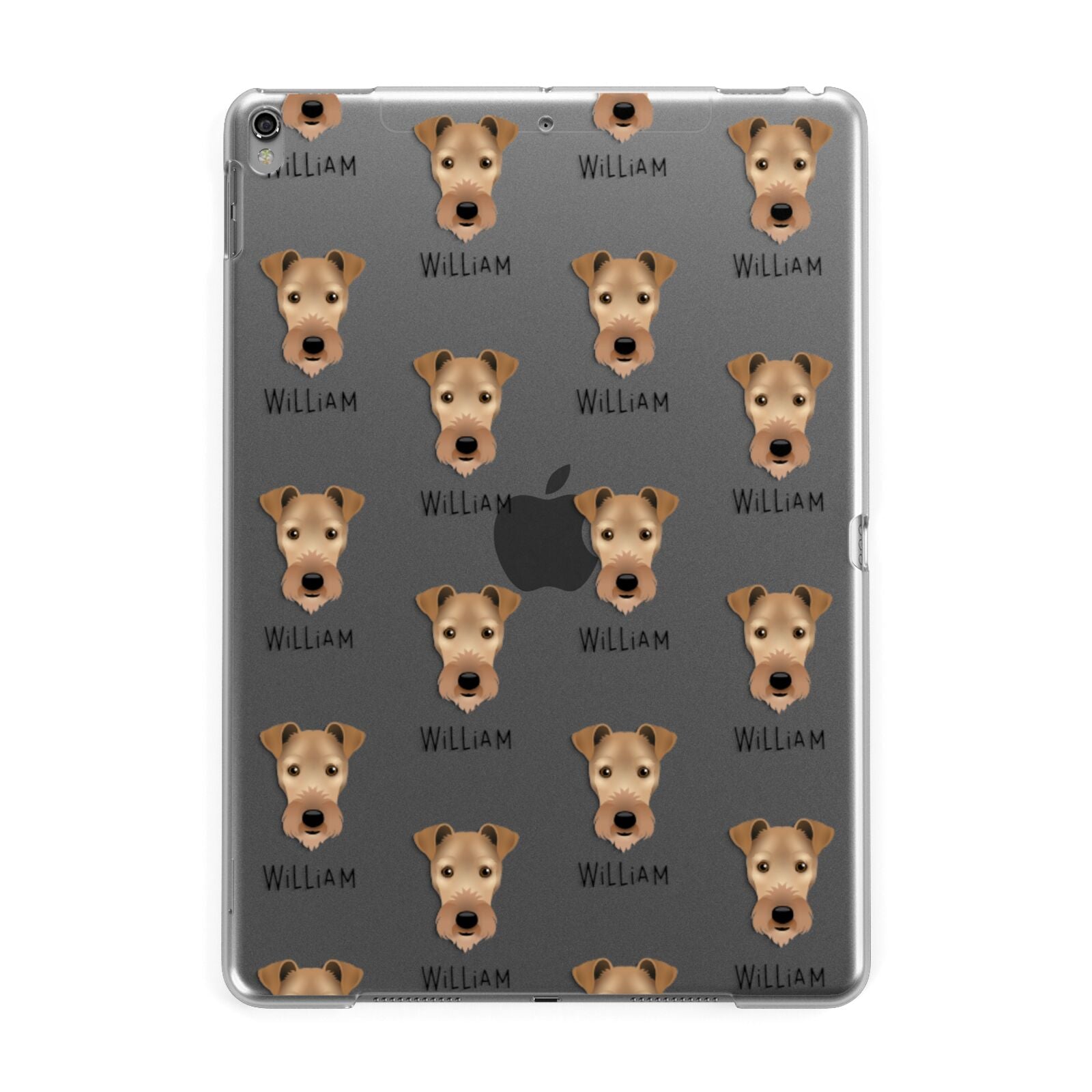 Irish Terrier Icon with Name Apple iPad Grey Case