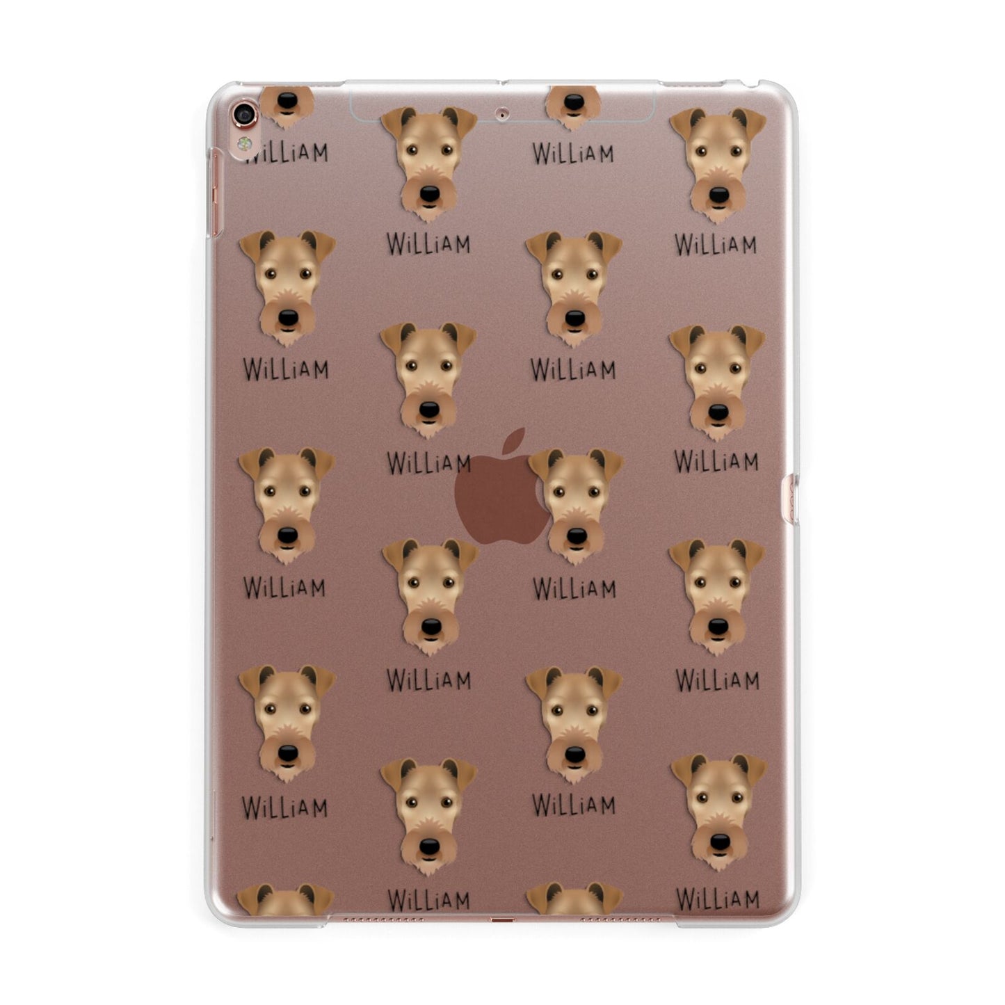 Irish Terrier Icon with Name Apple iPad Rose Gold Case