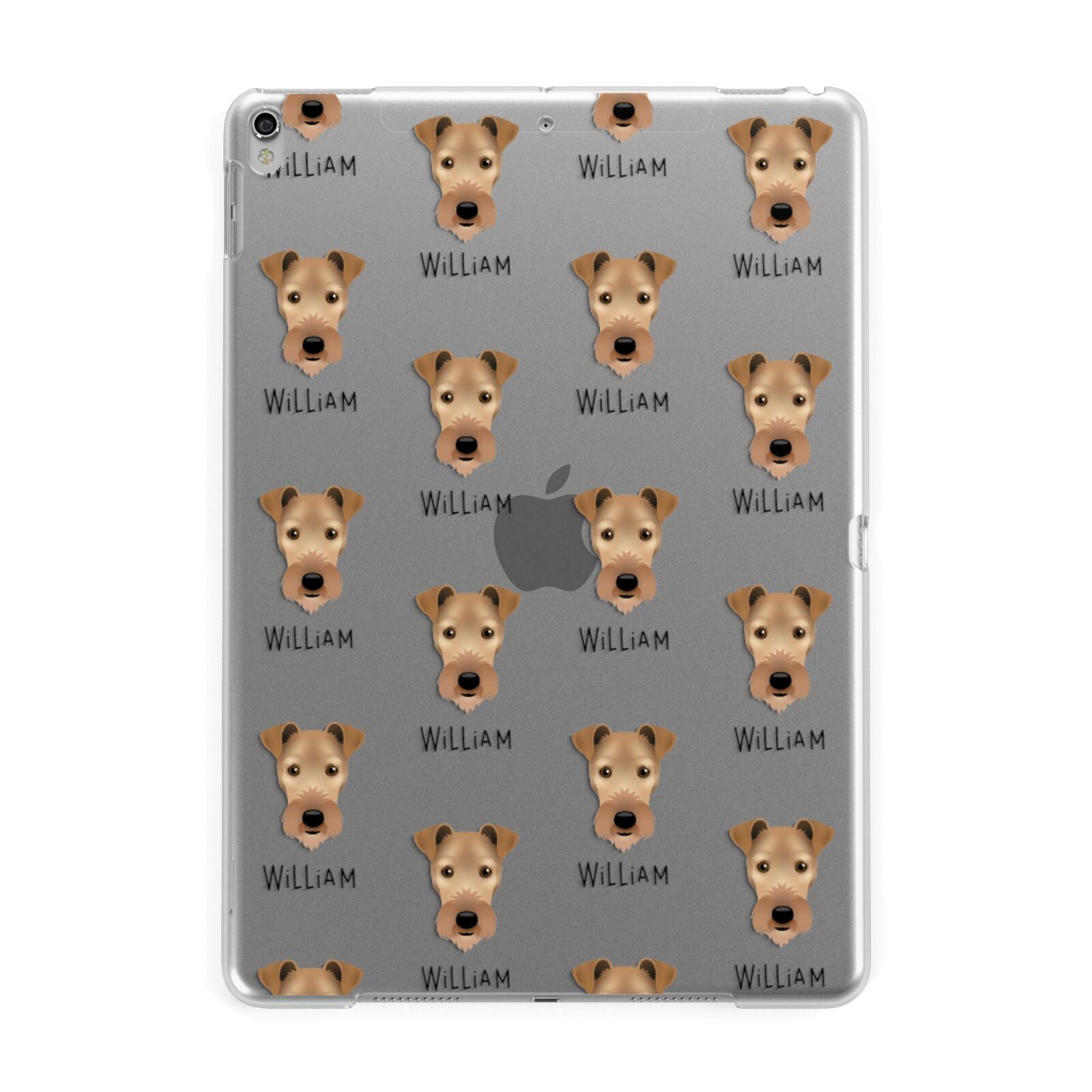 Irish Terrier Icon with Name Apple iPad Silver Case
