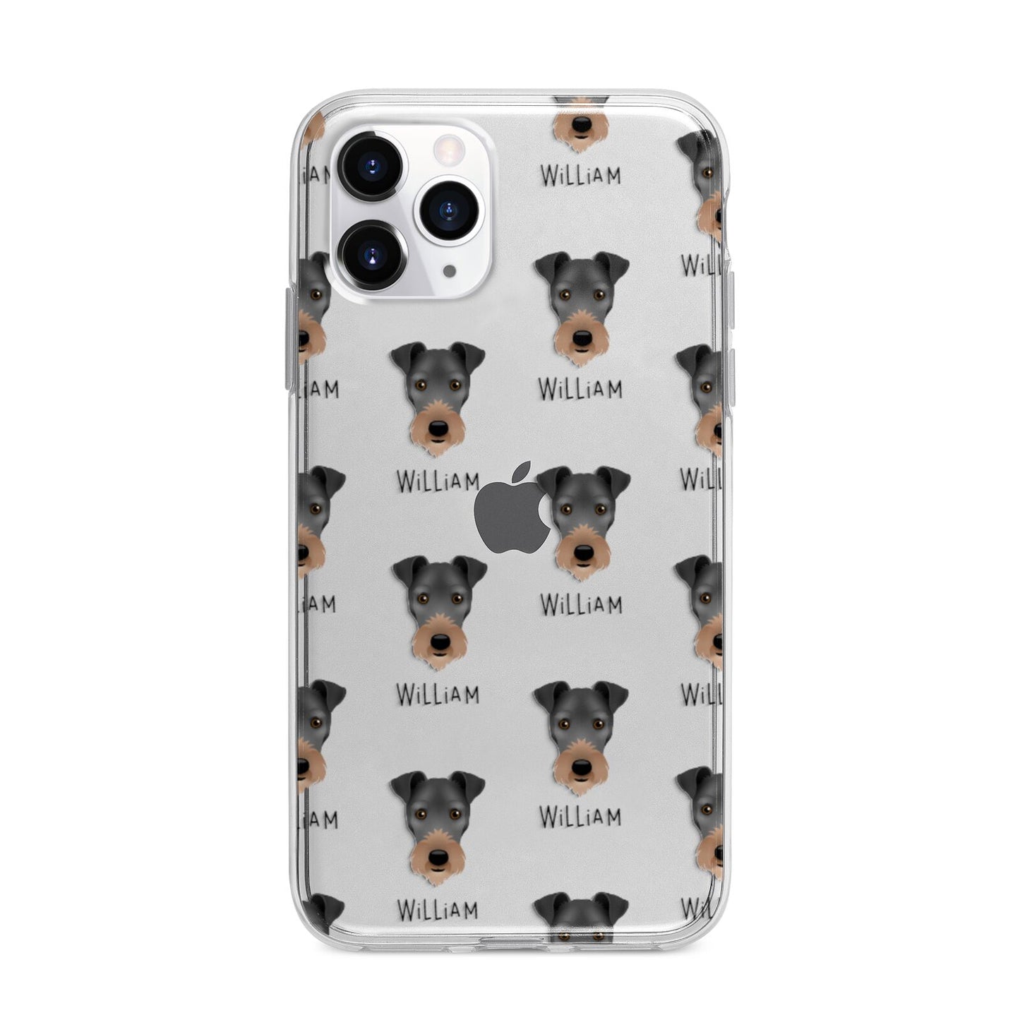 Irish Terrier Icon with Name Apple iPhone 11 Pro Max in Silver with Bumper Case