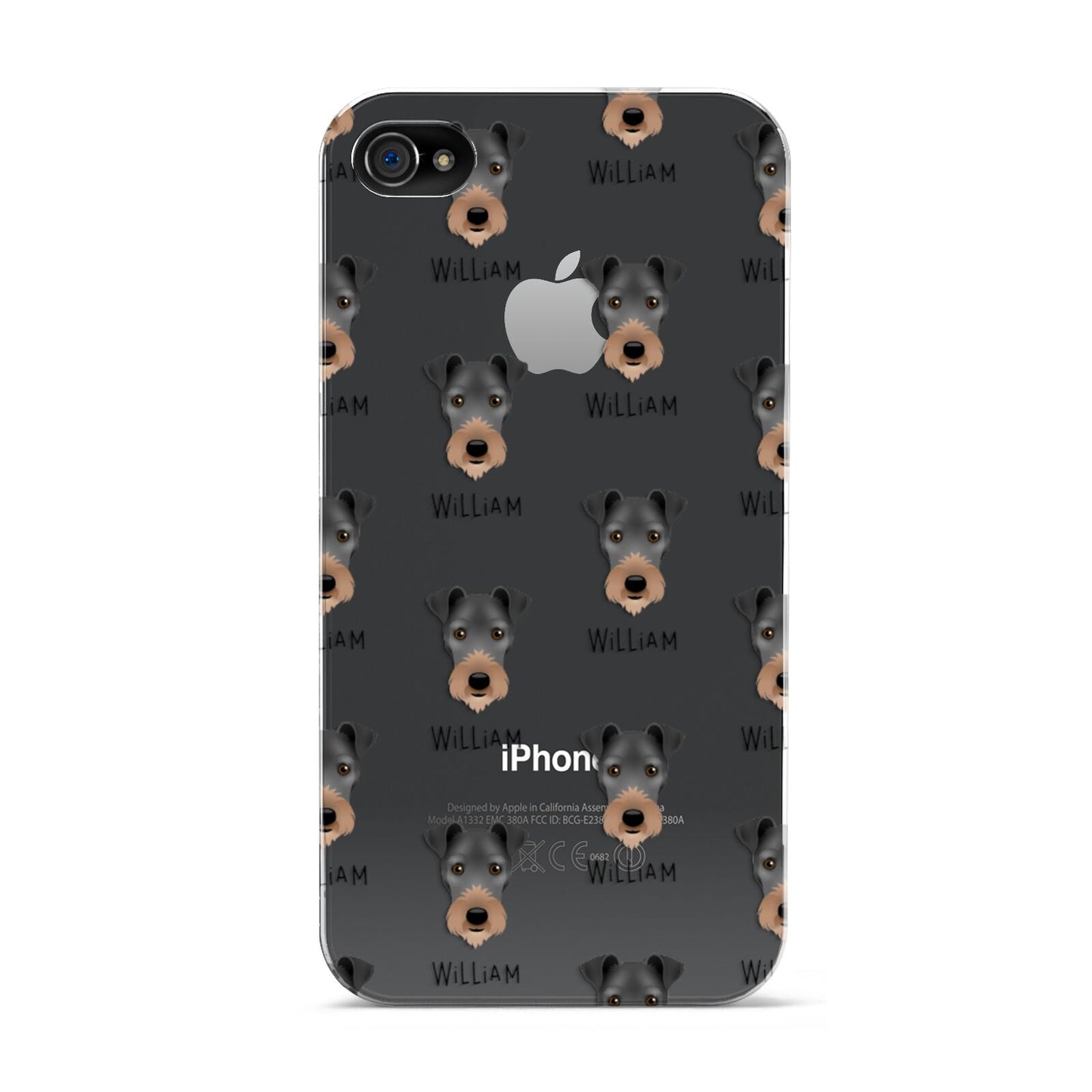 Irish Terrier Icon with Name Apple iPhone 4s Case