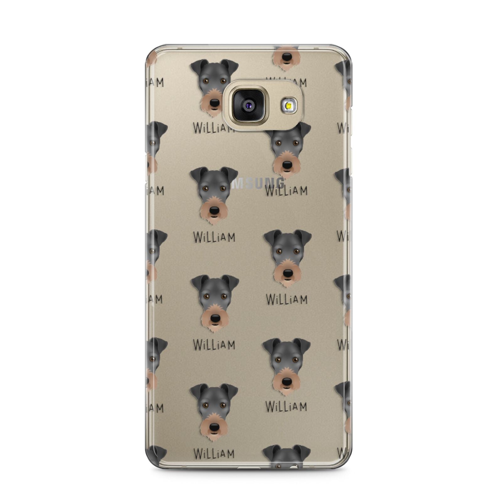 Irish Terrier Icon with Name Samsung Galaxy A5 2016 Case on gold phone
