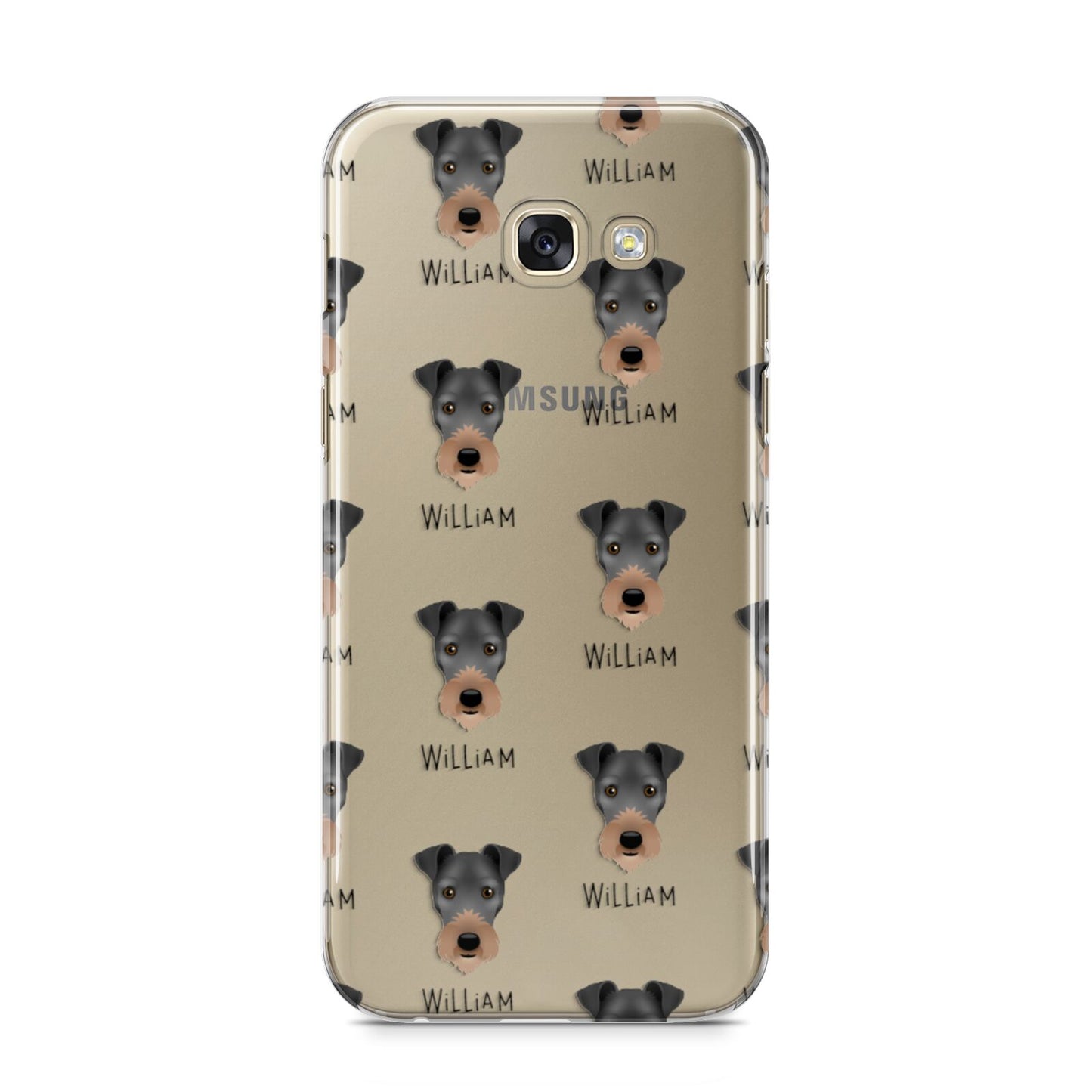 Irish Terrier Icon with Name Samsung Galaxy A5 2017 Case on gold phone
