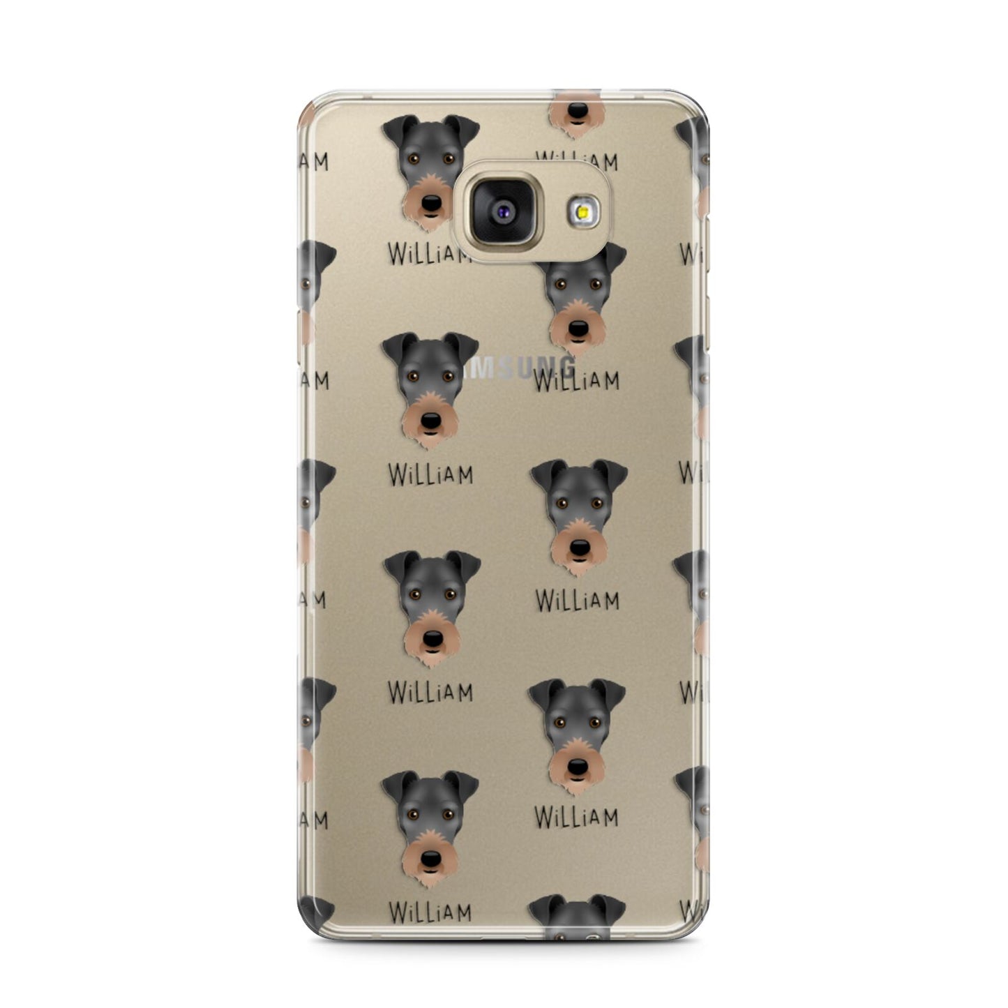 Irish Terrier Icon with Name Samsung Galaxy A7 2016 Case on gold phone