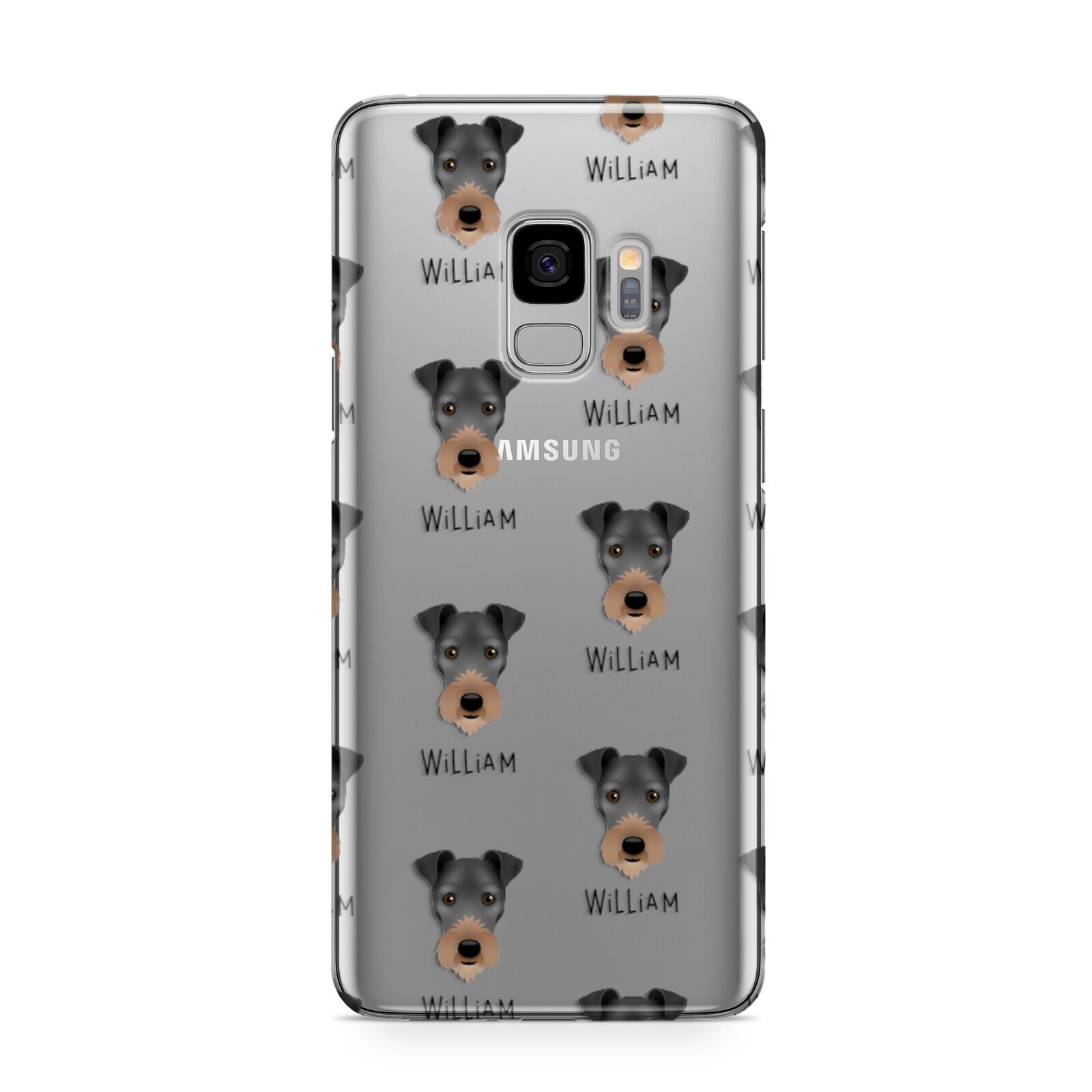 Irish Terrier Icon with Name Samsung Galaxy S9 Case