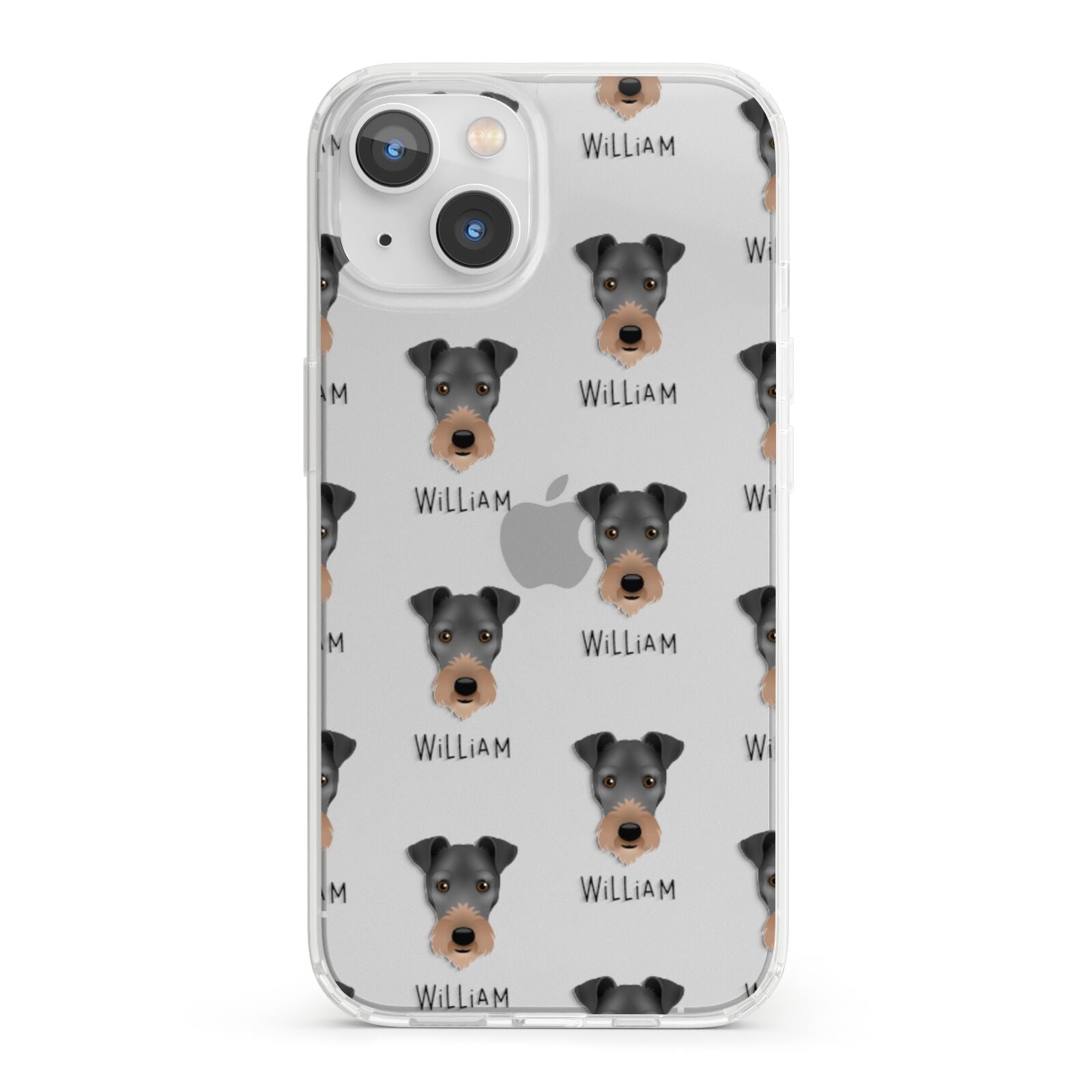 Irish Terrier Icon with Name iPhone 13 Clear Bumper Case