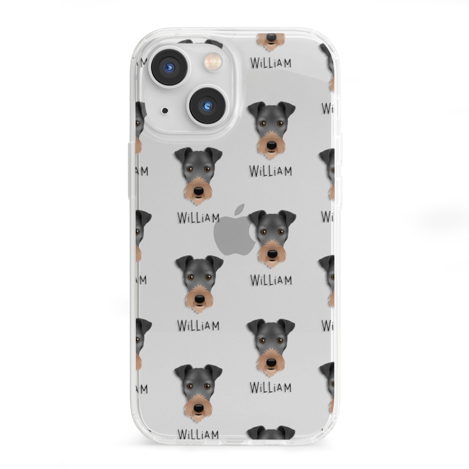 Irish Terrier Icon with Name iPhone 13 Mini Clear Bumper Case