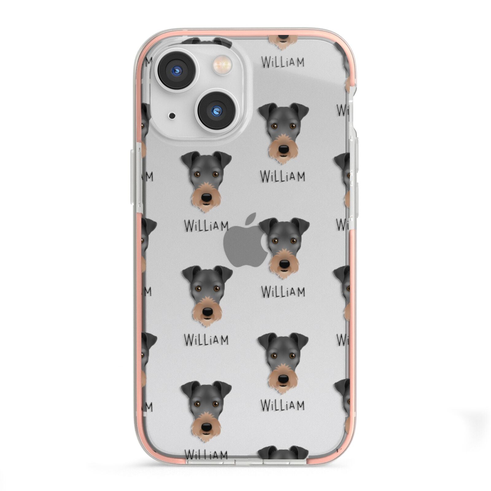 Irish Terrier Icon with Name iPhone 13 Mini TPU Impact Case with Pink Edges