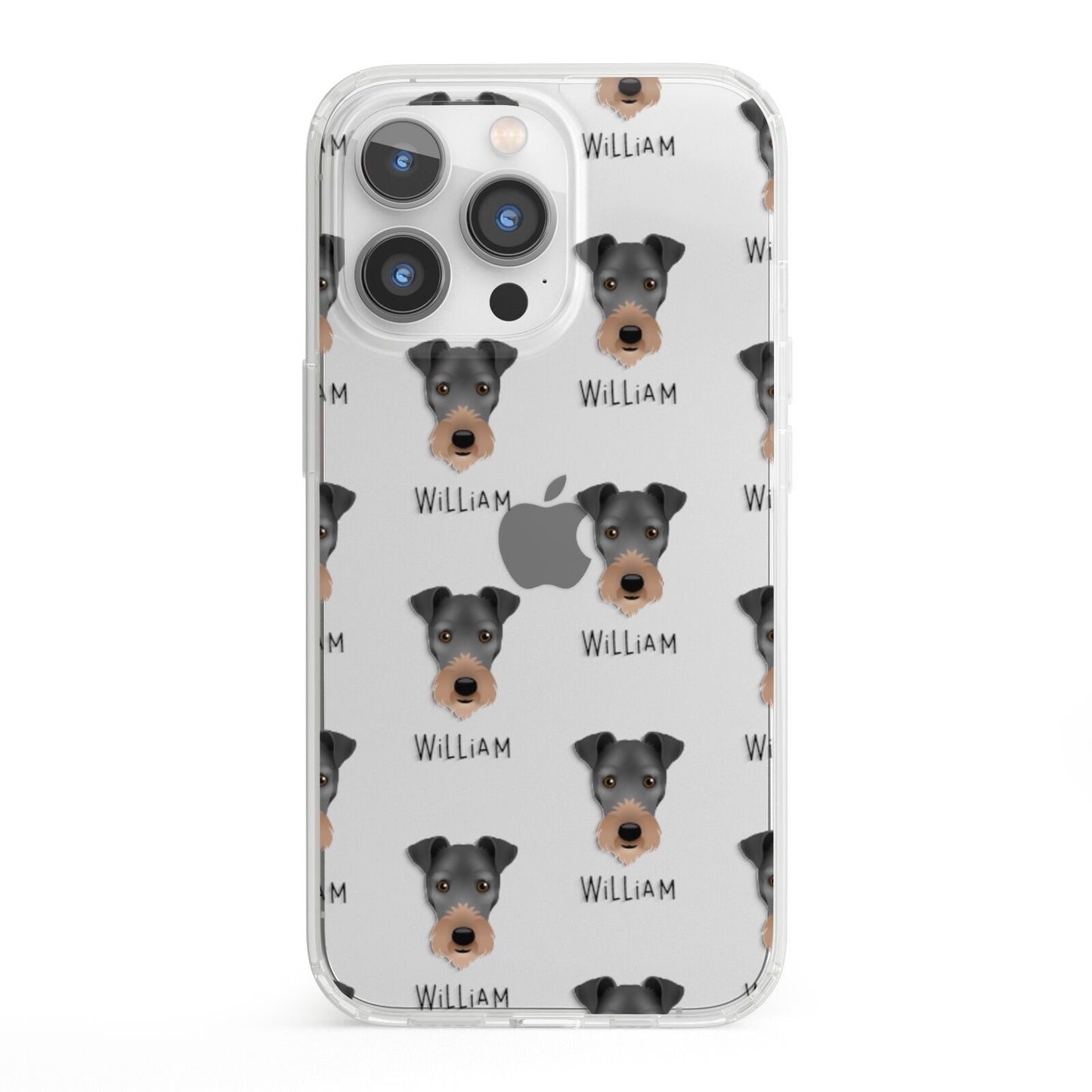 Irish Terrier Icon with Name iPhone 13 Pro Clear Bumper Case