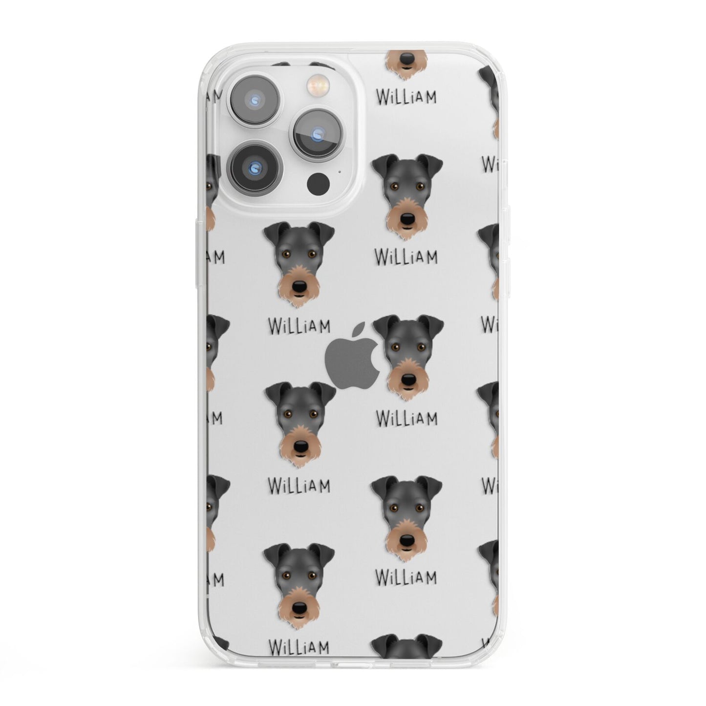 Irish Terrier Icon with Name iPhone 13 Pro Max Clear Bumper Case