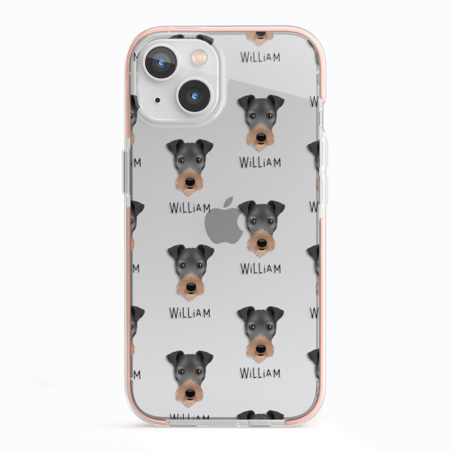 Irish Terrier Icon with Name iPhone 13 TPU Impact Case with Pink Edges