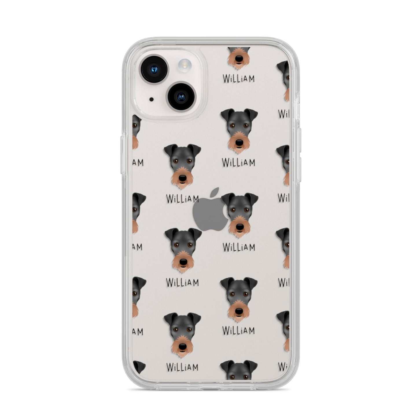 Irish Terrier Icon with Name iPhone 14 Plus Clear Tough Case Starlight