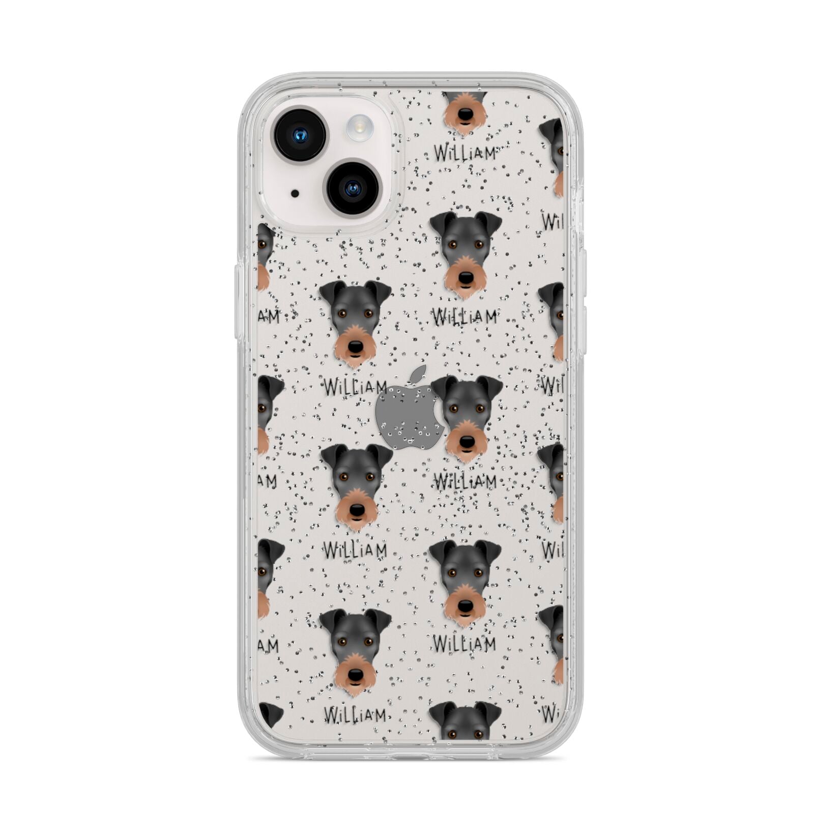 Irish Terrier Icon with Name iPhone 14 Plus Glitter Tough Case Starlight