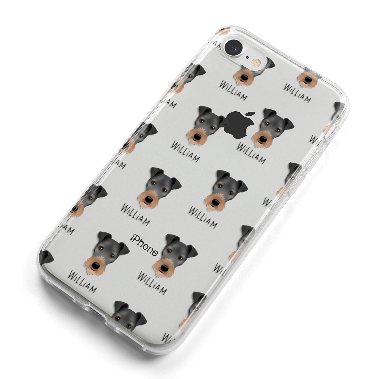 Irish Terrier Icon with Name iPhone 8 Bumper Case on Silver iPhone Alternative Image