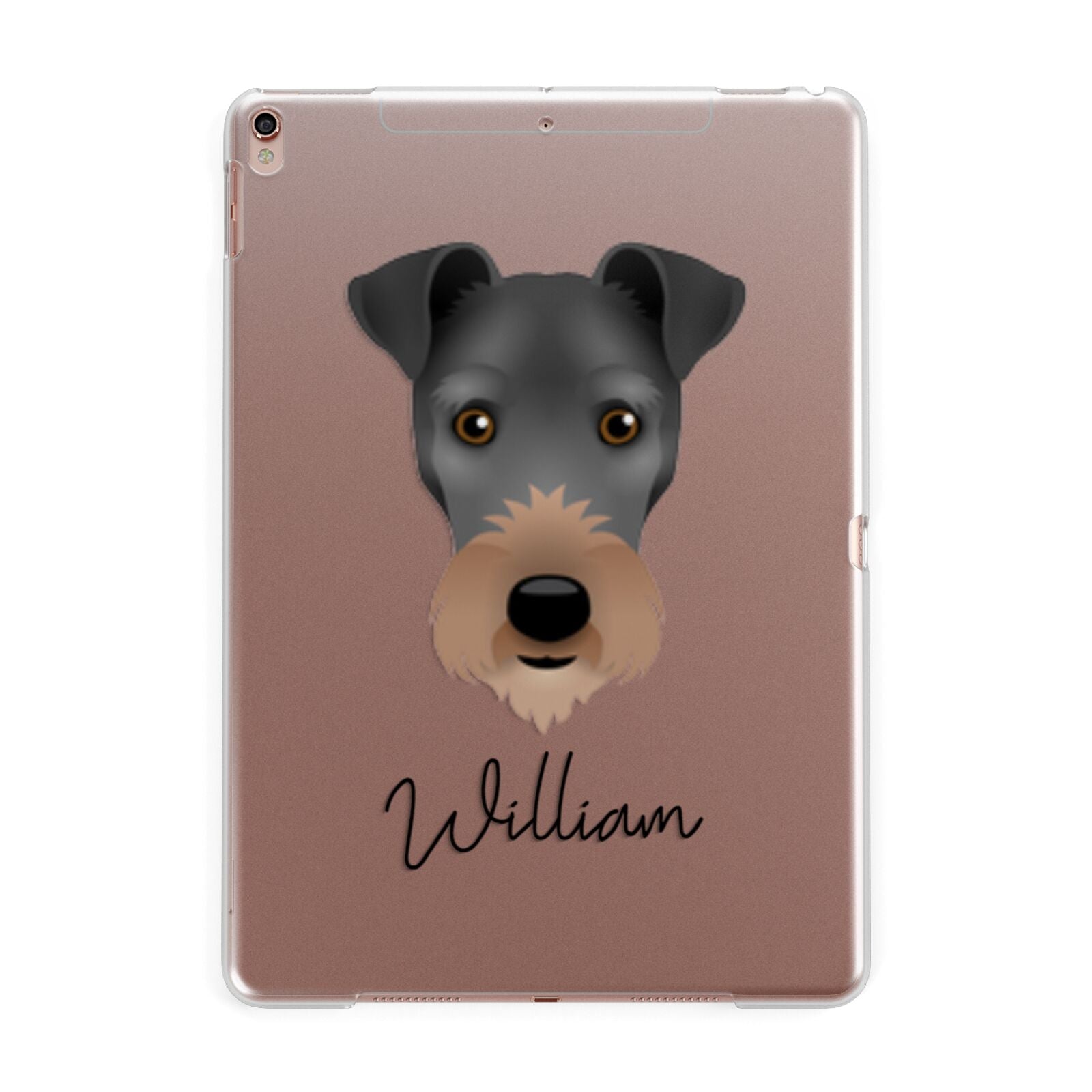 Irish Terrier Personalised Apple iPad Rose Gold Case