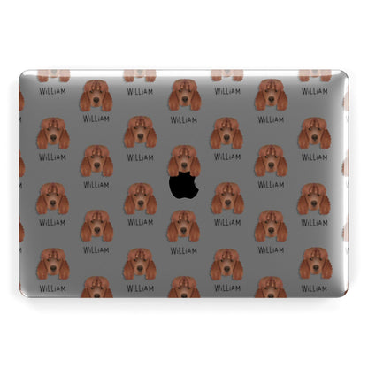 Irish Water Spaniel Icon with Name Apple MacBook Case