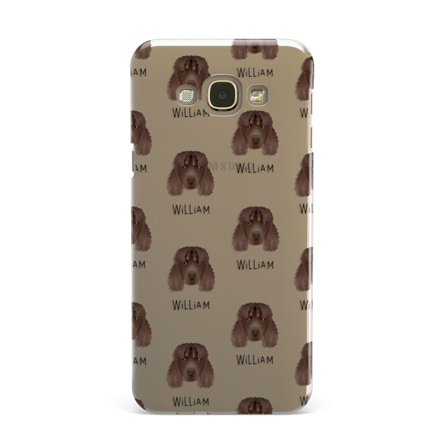 Irish Water Spaniel Icon with Name Samsung Galaxy A8 Case