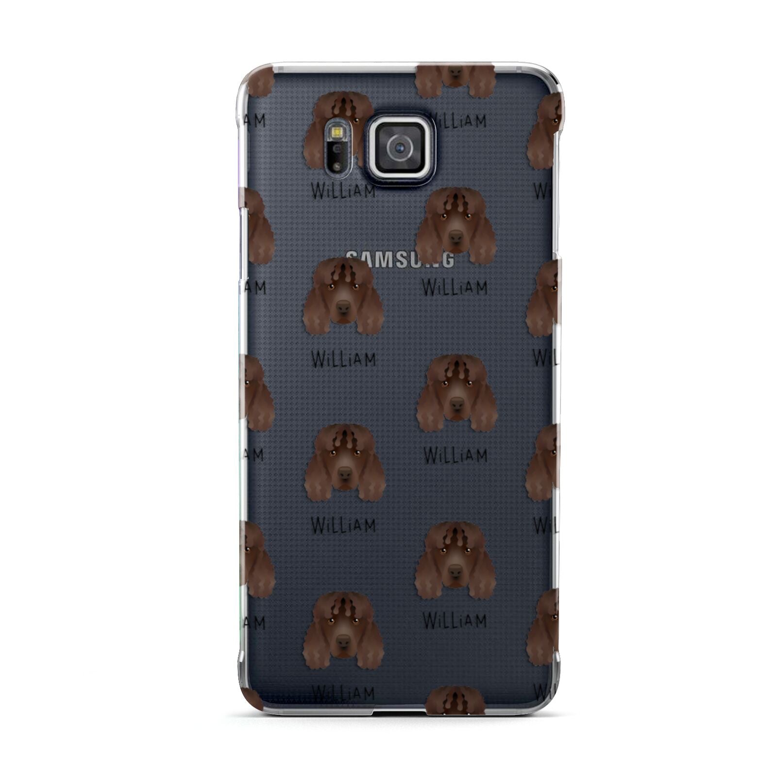 Irish Water Spaniel Icon with Name Samsung Galaxy Alpha Case