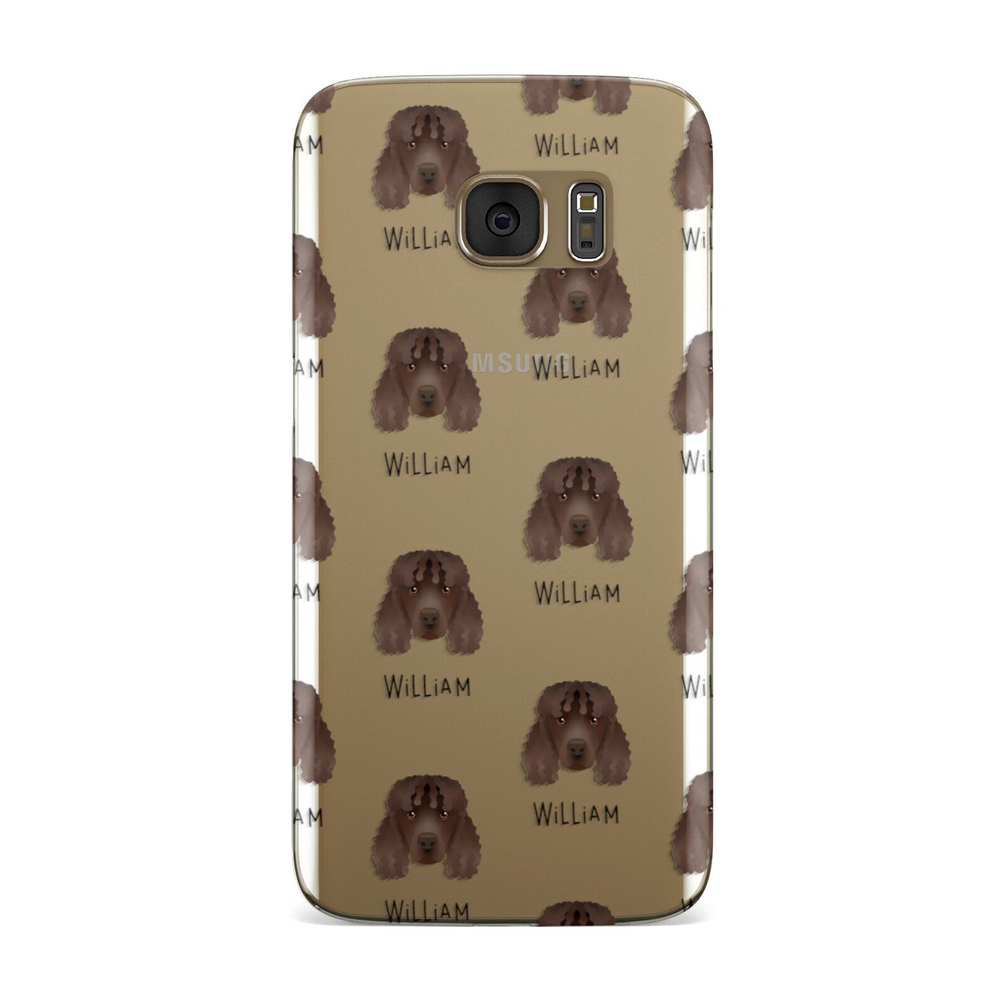 Irish Water Spaniel Icon with Name Samsung Galaxy Case