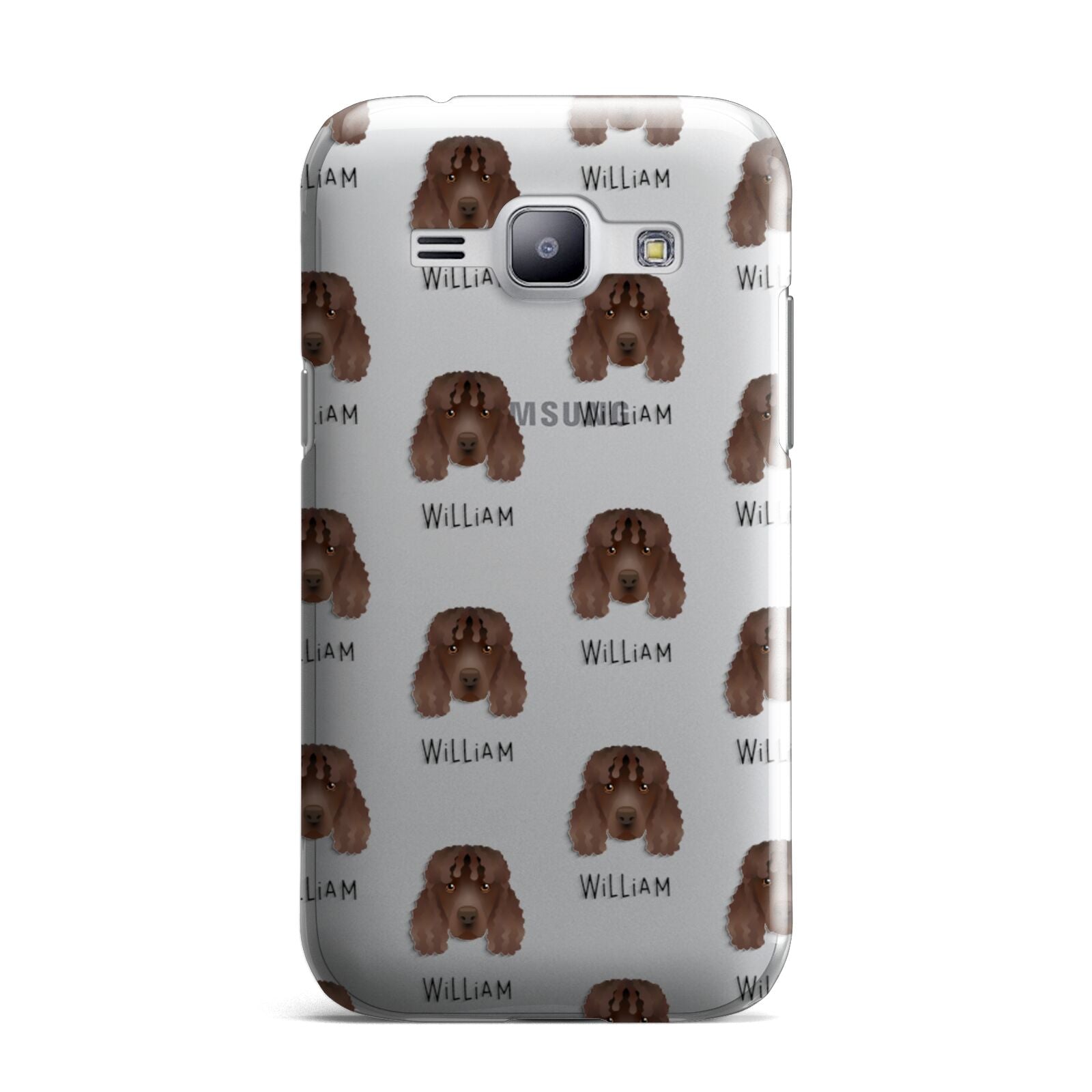 Irish Water Spaniel Icon with Name Samsung Galaxy J1 2015 Case