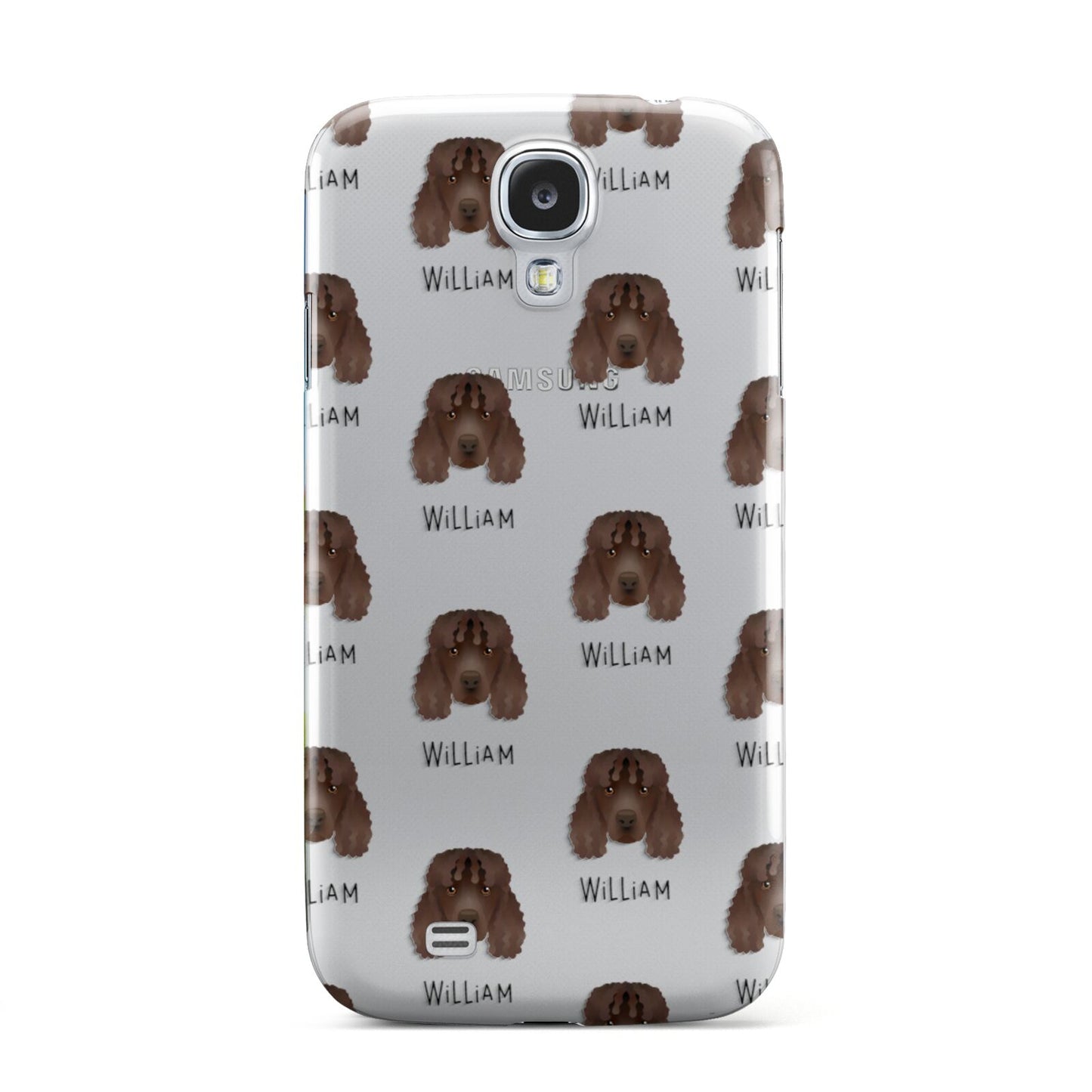 Irish Water Spaniel Icon with Name Samsung Galaxy S4 Case