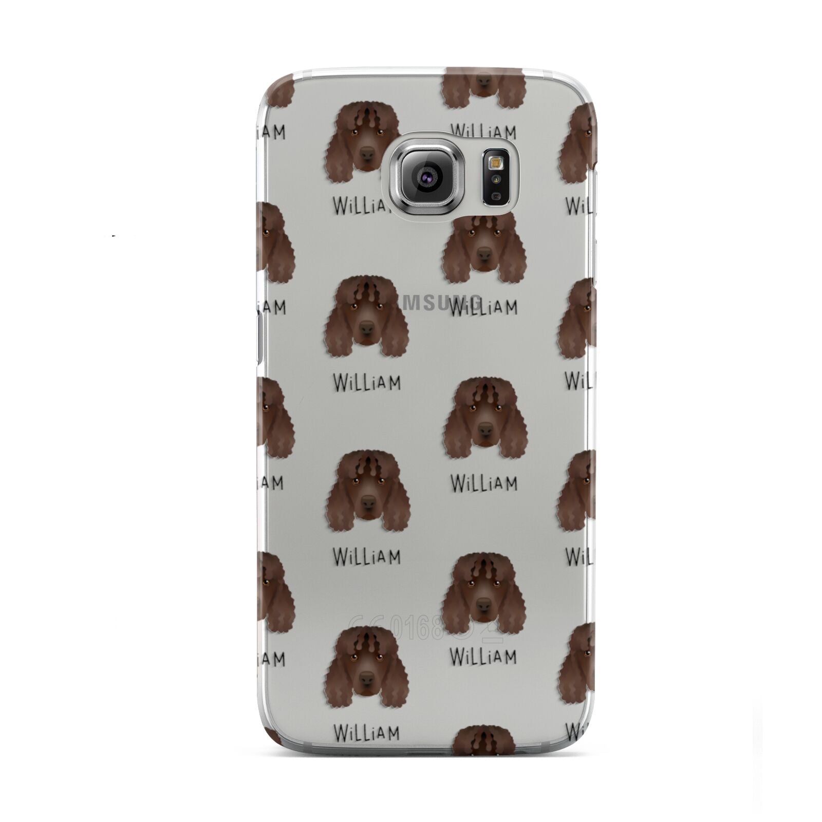 Irish Water Spaniel Icon with Name Samsung Galaxy S6 Case