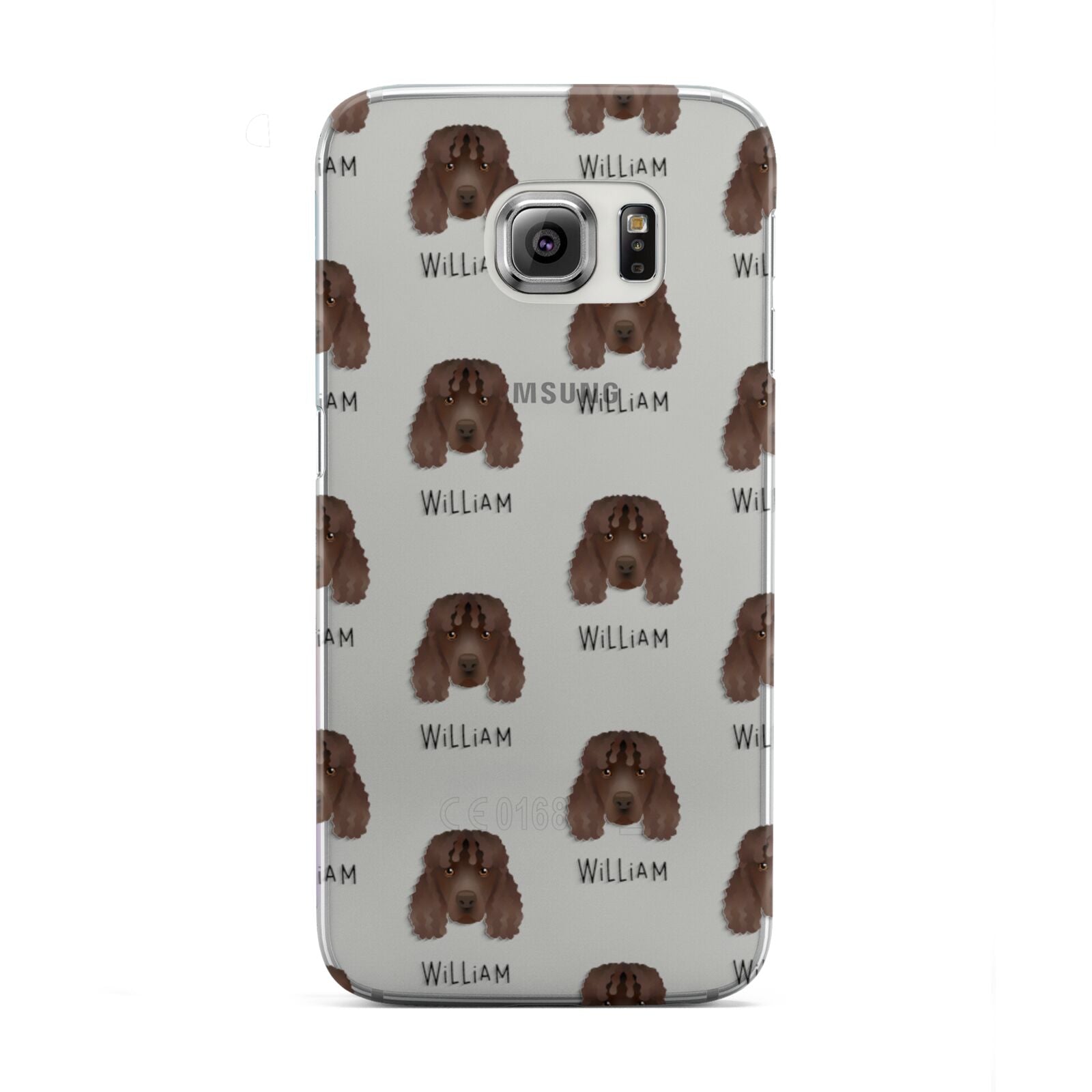 Irish Water Spaniel Icon with Name Samsung Galaxy S6 Edge Case