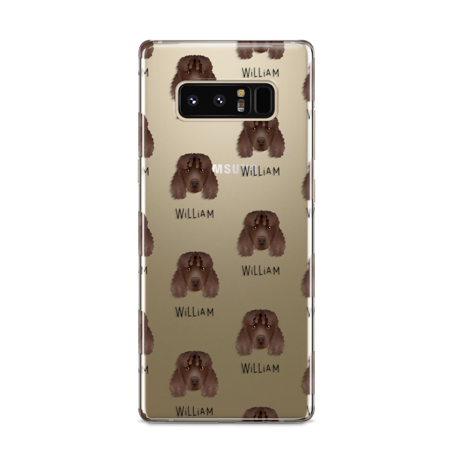 Irish Water Spaniel Icon with Name Samsung Galaxy S8 Case