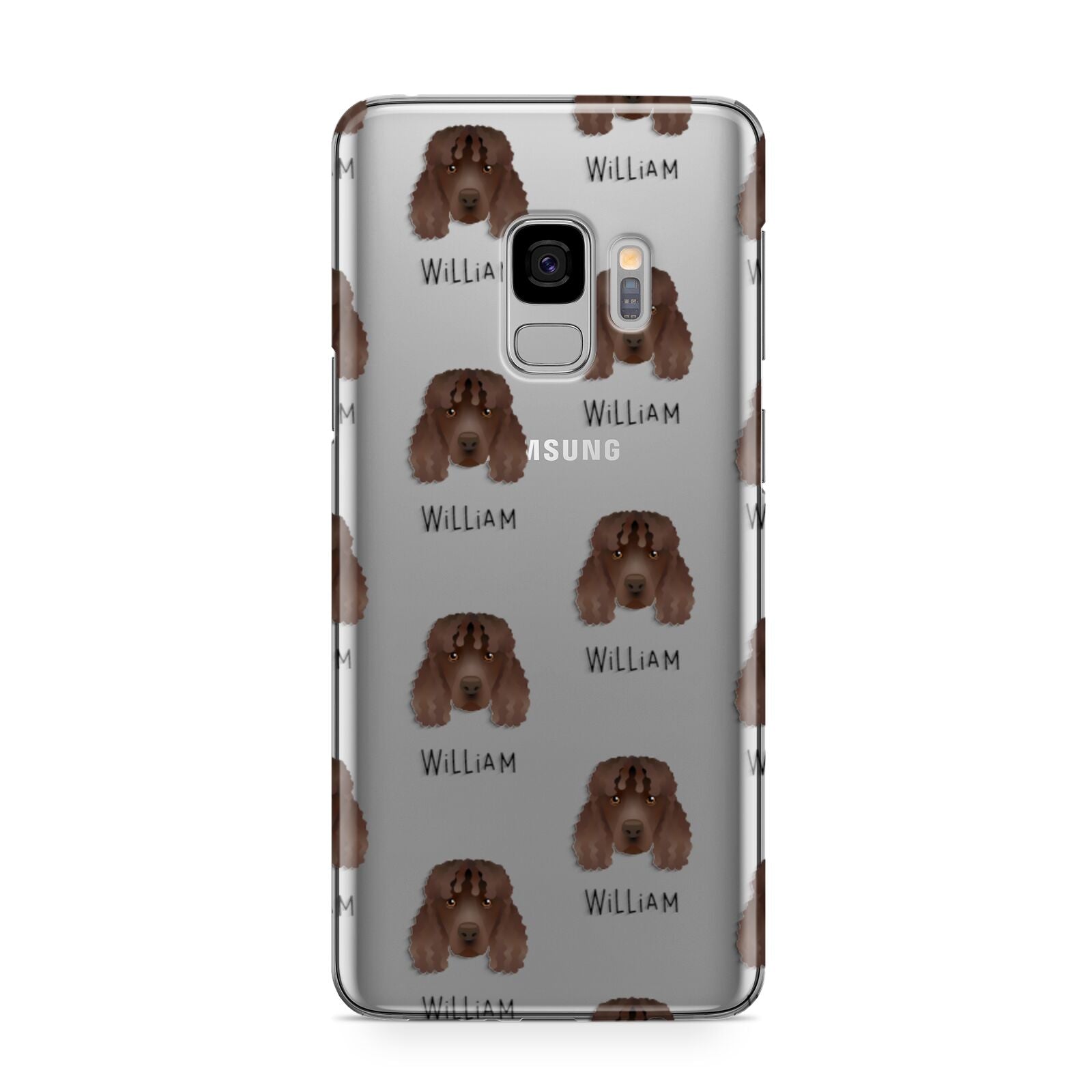 Irish Water Spaniel Icon with Name Samsung Galaxy S9 Case